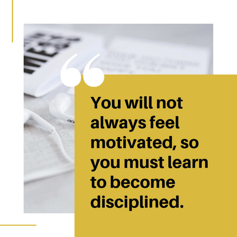 Quote from blogpost on motivation or lack there of.

The thing about motivation...sometimes its hard to come by and so we need to figure out a way to stay motivated when the going gets tough..